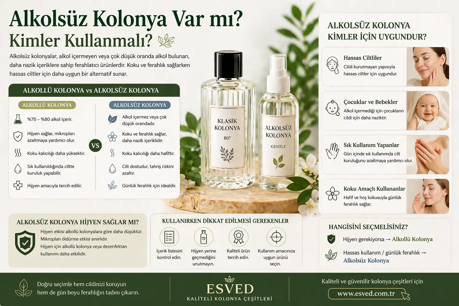 Alkolsüz Kolonya Var mı? Kimler Kullanmalı?