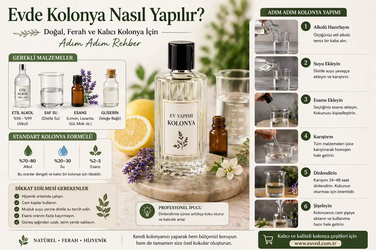 Evde kolonya nasıl yapılır?