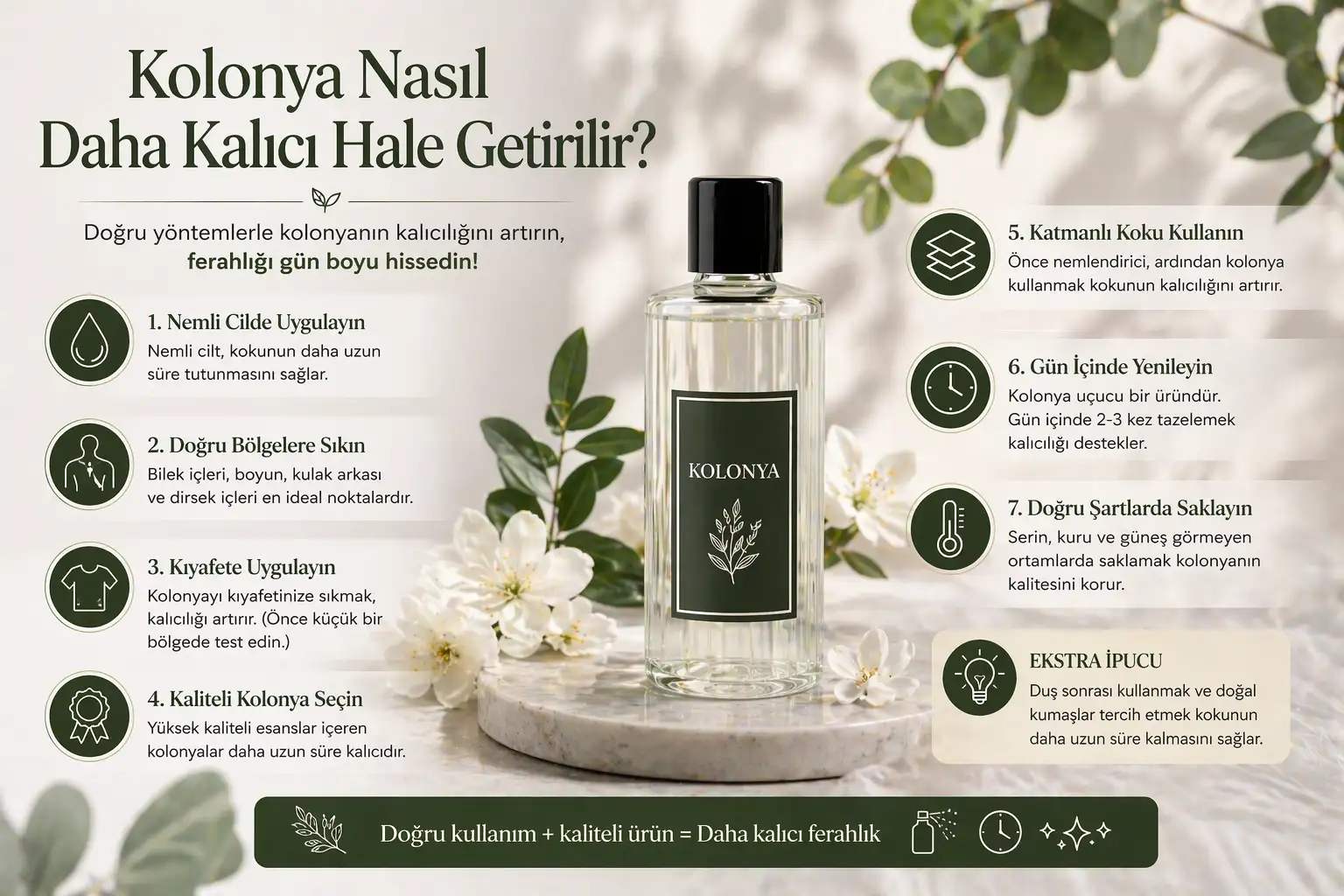 Kolonya Nasıl Daha Kalıcı Hale Getirilir?