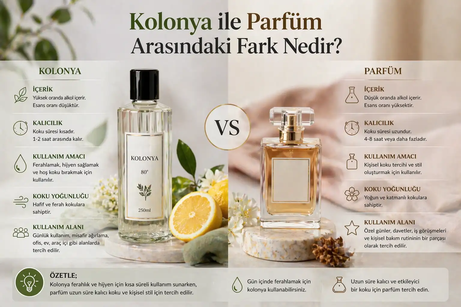 Kolonya ile Parfüm Arasındaki Fark Nedir?
